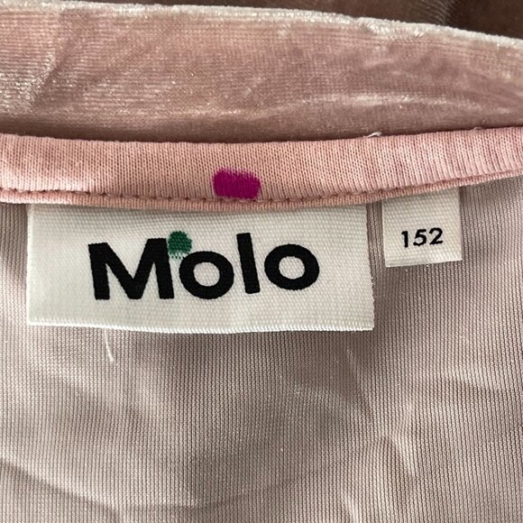 MOLO Girl's Cream Crew Neck Long Sleeve Velvet Sweatshirt Size 12 - Picture 4 of 7